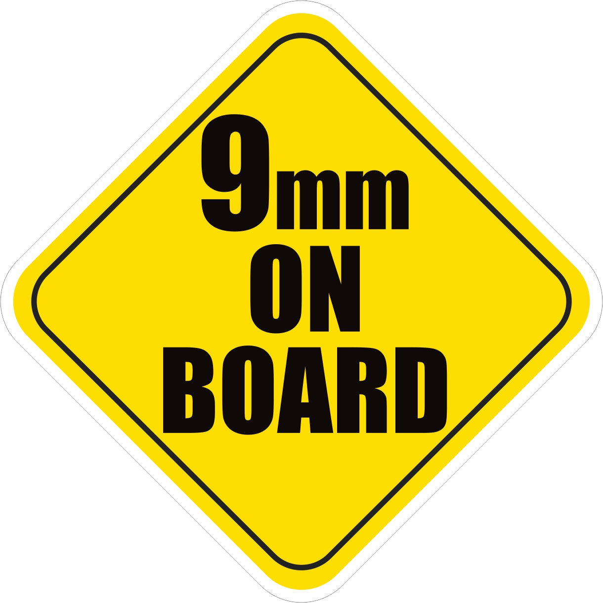 9mm (word) Onboard Sticker
