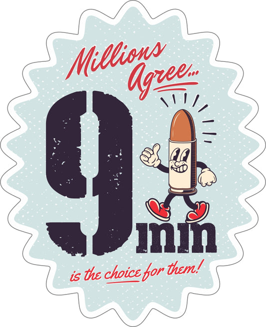 Millions Agree 9mm Sticker