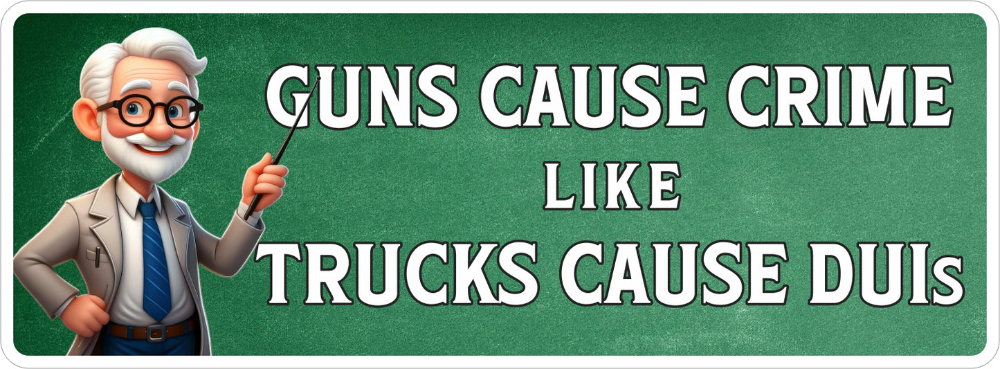 Gun Cause Crime Sticker
