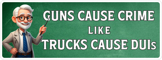 Gun Cause Crime Sticker